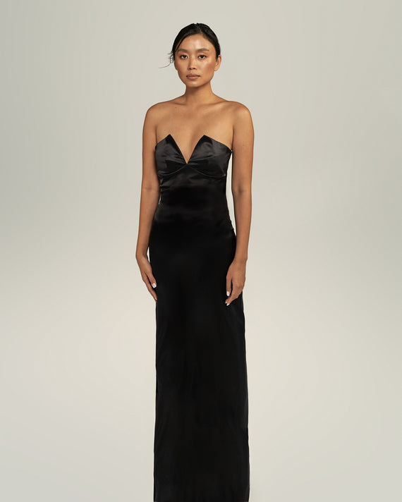 SOPHIE SILK-SATIN GOWN DRESS
